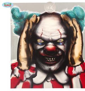 Clown vitre avec ventouse et yeux lumineux