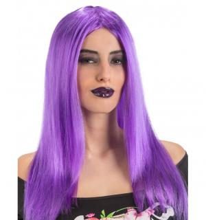 Perruque lisse longue sans frange Glamour violette