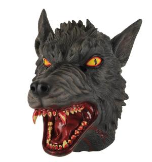 Masque loup gris horreur en latex