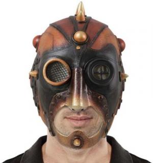 Masque adulte latex intégral casque steampunk