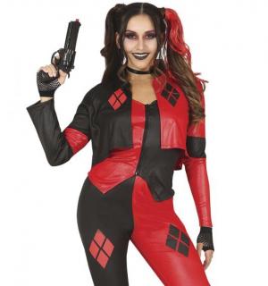 Harley Quinn rebelle noir et rouge taille L