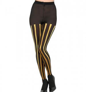 Collants rayés noir et or taille M/L