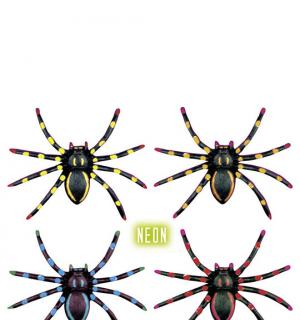 4 araignées colorées 7.5cm
