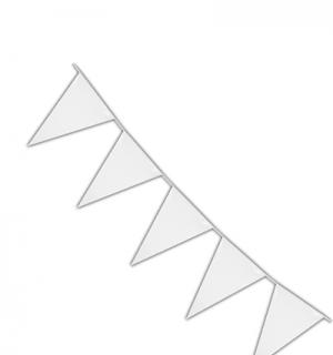 Guirlande fanions 10m blanche
