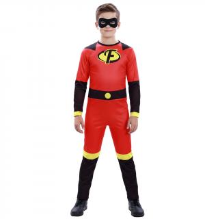 Super-héros famille indestructible rouge enfant mixte taille 5/6 ans
