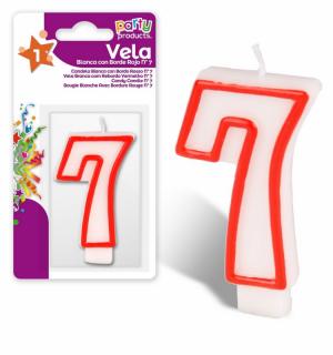 Bougie anniversaire chiffre 7
