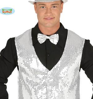 Gilet à sequins argent
