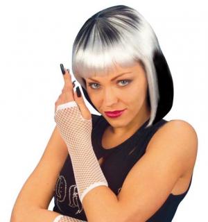 Gants mitaines résille blanches longs