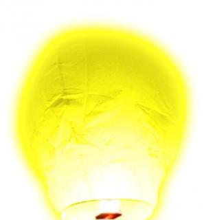 Lanterne volante thaïlandaise jaune