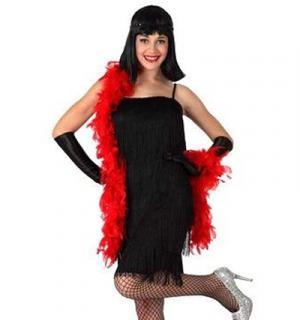 Robe Charleston noire à franges taille S