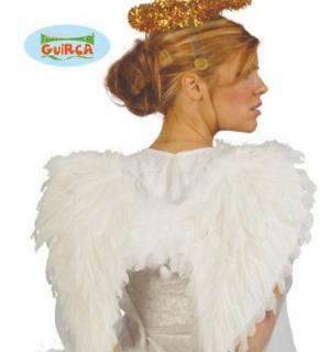 Ailes d'ange plumes blanches 50x40cm