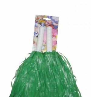 Paire de petits pompons vert