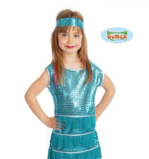 Robe Charleston bleue 5/7 ans