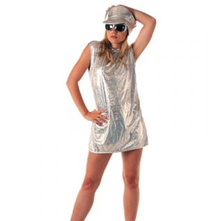 Robe an 70 argent taille XL