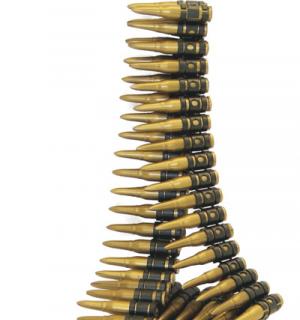 Ceinture cartouchière 96 balles réaliste