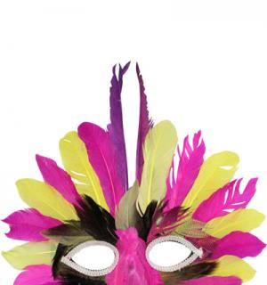 Loup plumes coloris assortis