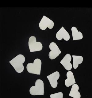 Canon à confettis Coeur blanc 60 cm
