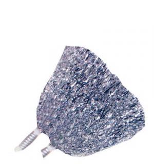 Paire de pompons métallisés argent