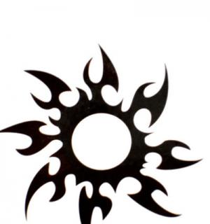 Tatouage temporaire soleil tribal