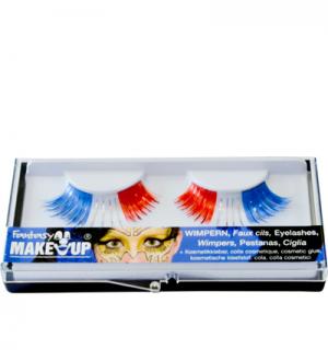 Faux cils bleu blanc rouge