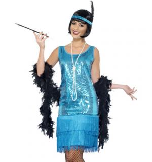 Robe Charleston bleue Flirty taille M/L