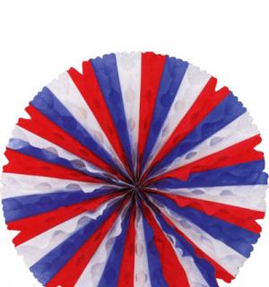 Eventail tricolore 50 cm