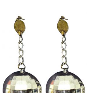 Boucles oreilles disco boules