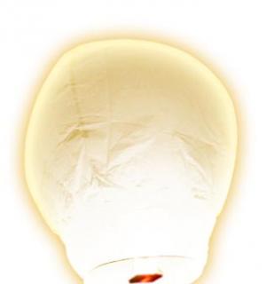 Lanterne volante thaïlandaise blanche
