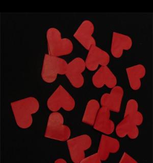 Canon à confettis Coeur rouge 40 cm