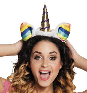 Diadème licorne multicolore
