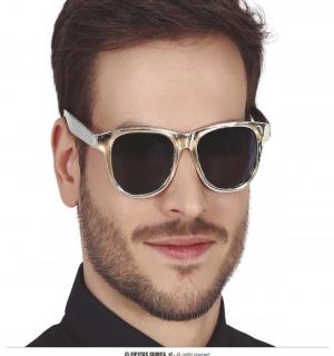 Lunettes de soleil métallisées argent (N52)