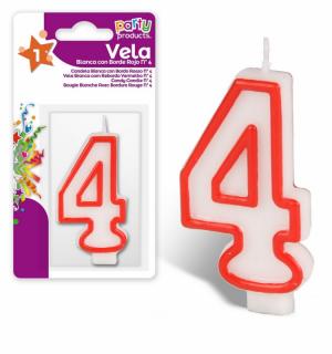 Bougie anniversaire chiffre 4