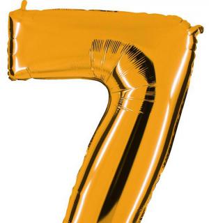 Ballon or chiffre 7 en mylar 86 cm