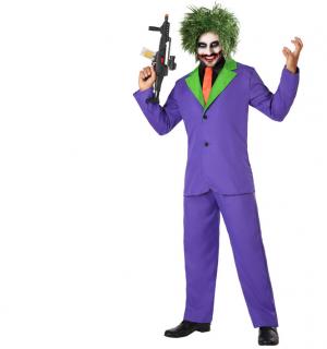Joker bouffon assassin violet taille S