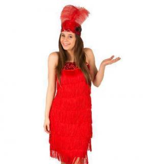 Robe Charleston frangée rouge taille 40