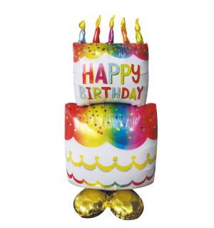 Ballon mylar Happy Birthday Cake 90cm