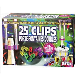 25 clips double porte-fontaine pour bouteille