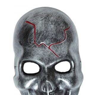 Masque tete de mort argenté