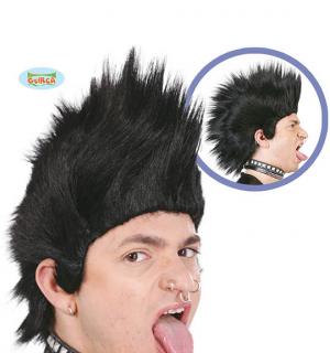 Perruque punk noire