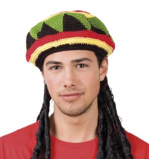 Bonnet rasta avec dreadlocks