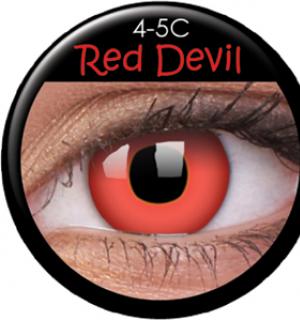 Paire de lentilles cosmétiques RED DEVIL hebdomadaires