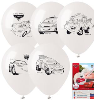 Kit 5 ballons à colorier Cars