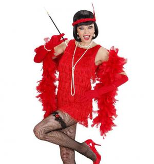 Robe Charleston rouge à franges taille S