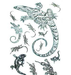 Tatouage temporaire lézards
