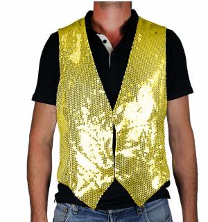 Gilet à sequin doré taille M basique