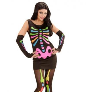 Robe squelette neon taille L
