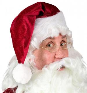Bonnet Père Noël luxe velours et fourrure