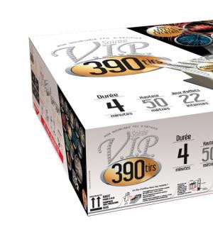 Feu automatique Pyragric Soirée VIP 390 coups livré chez vous !