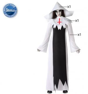 Religieuse zombie à cornette taille XS/S