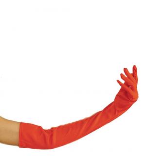 Gants longs 60 cm rouges